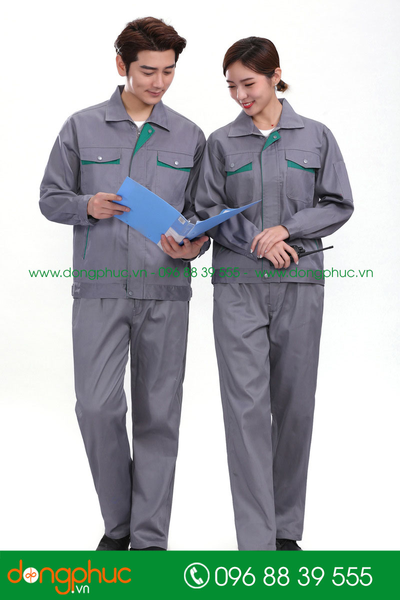 Mẫu bảo hộ màu ghi phối xanh lá